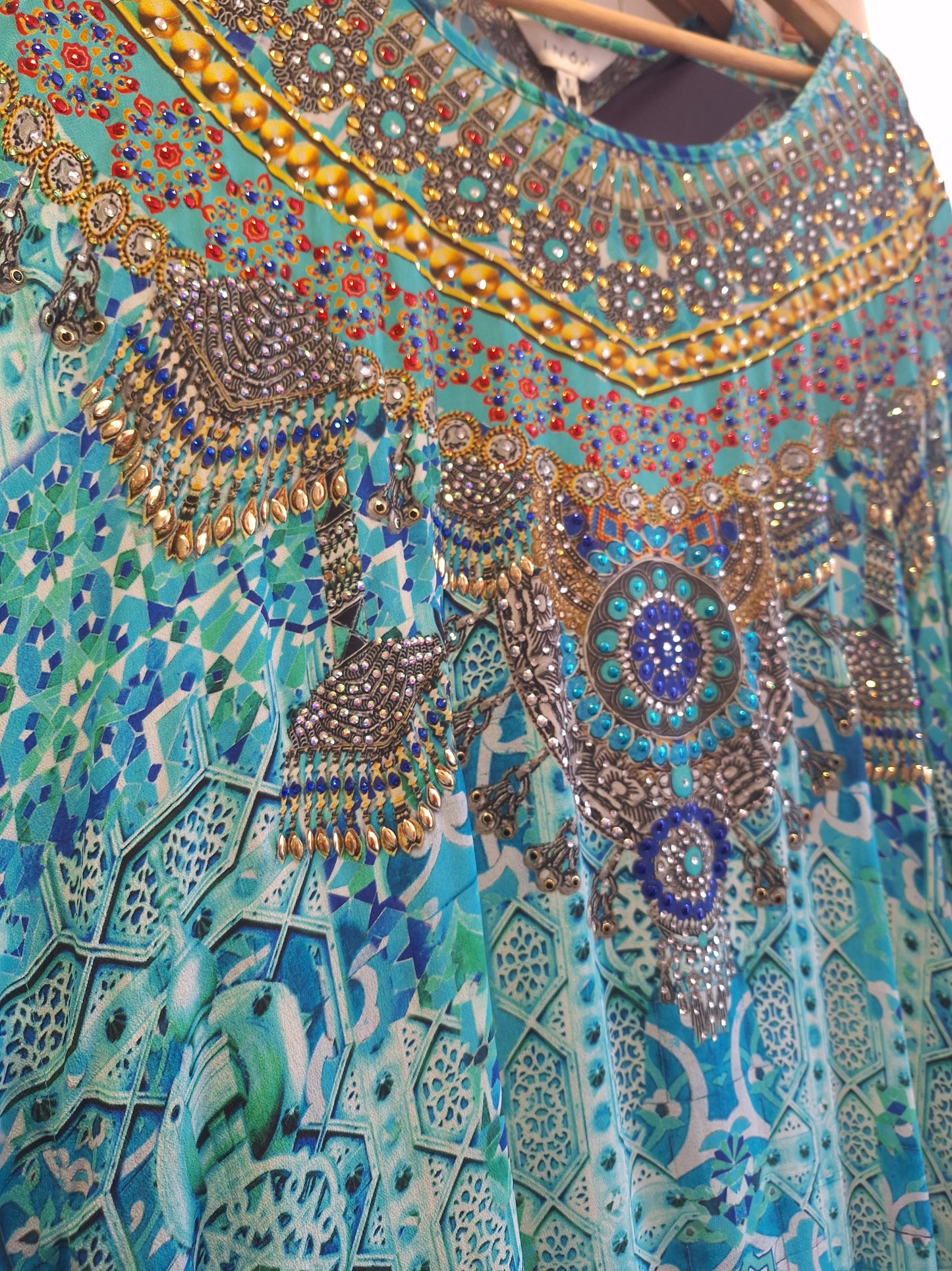 INÒA Atlantis Long silk kaftan