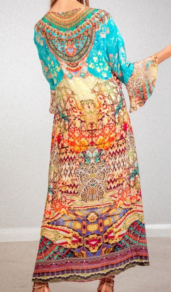 INÒA Arizona frill sleeve kaftan