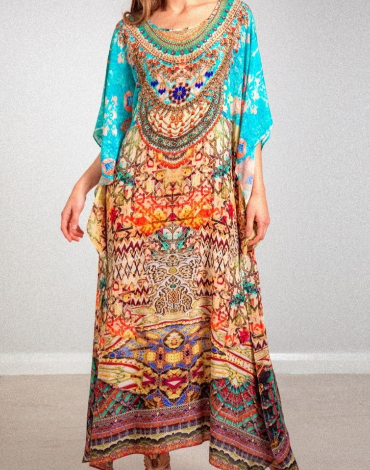 INÒA Arizon long silk Kaftan