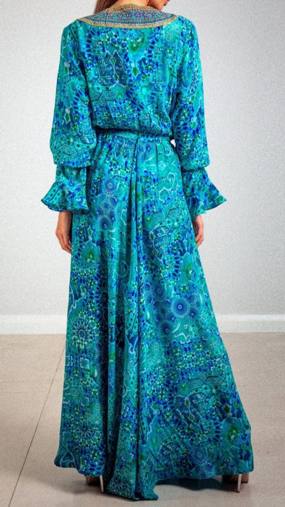 Inoa Blue Atlantis Luxe Silk Robe