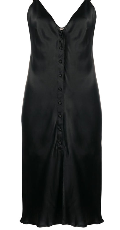 Gold Hawk silk shift dress