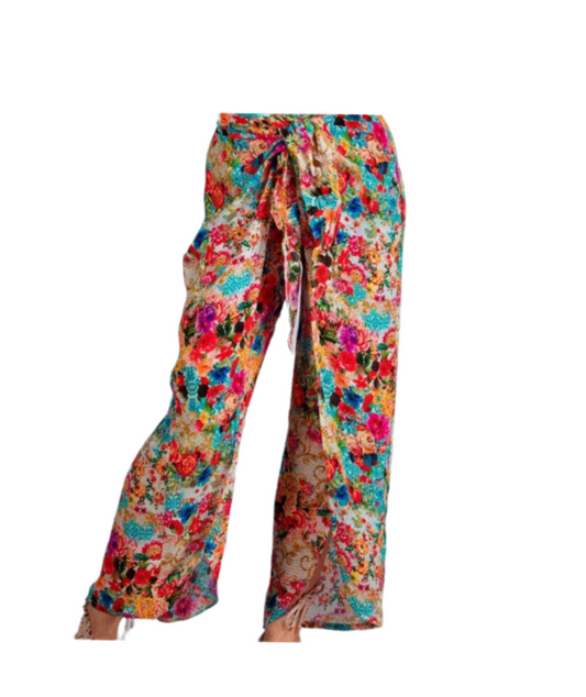 INÒA Covent garden silk fisherman pants