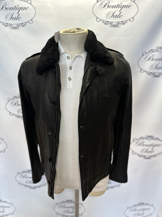 Noi Collection Leather shearling jacket