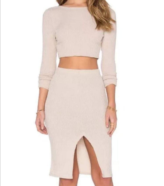 Toby Heart Ginger Co-Ord set skirt top biege