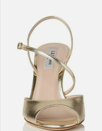 L.K. Bennett Camilla Peep Toe Stiletto Sandals
