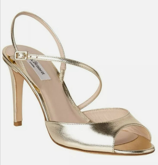 L.K. Bennett Camilla Peep Toe Stiletto Sandals